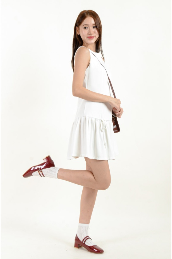 Alina Babydoll Dress - White