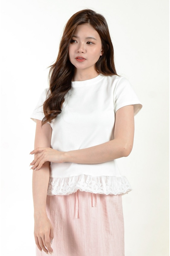 Alexus Lace Hem Top