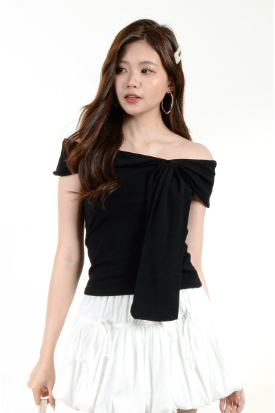Mercy Off Shoulder Top - Black