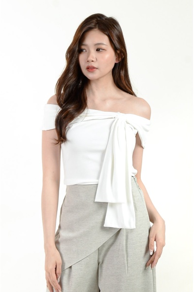 Mercy Off Shoulder Top - White