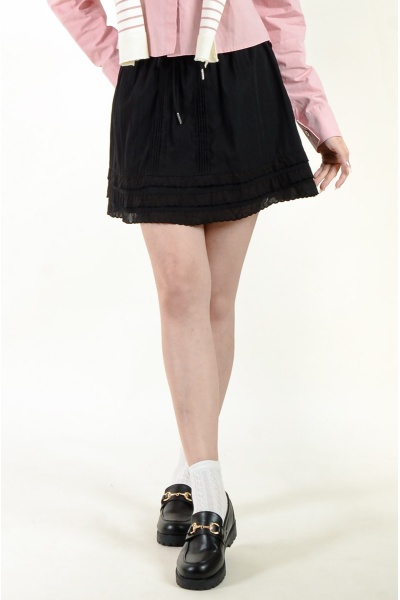 Mariam Ruffle Skort - Black