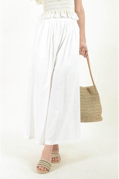 Lizbeth Palazzo Pants - White