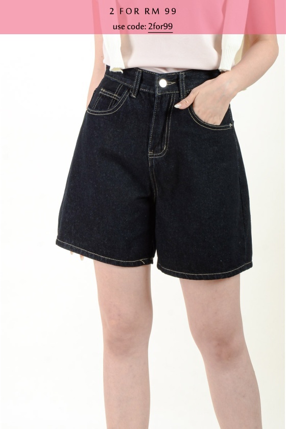 Jenice Bermuda Denim Shorts