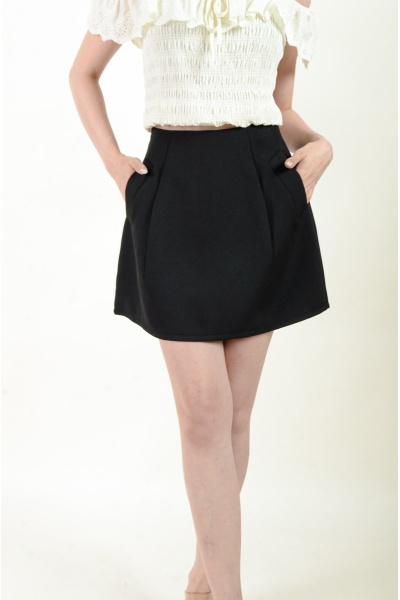 Marley Bubble Skort - Black