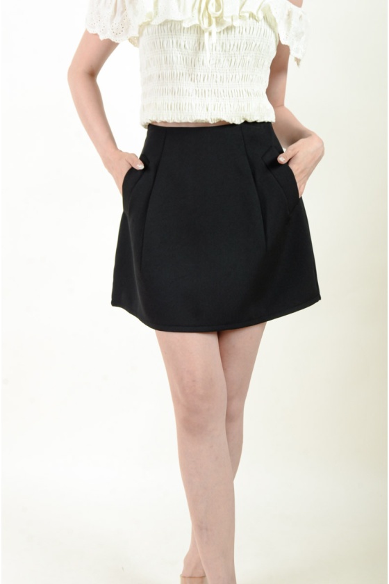 Marley Bubble Skort - Black