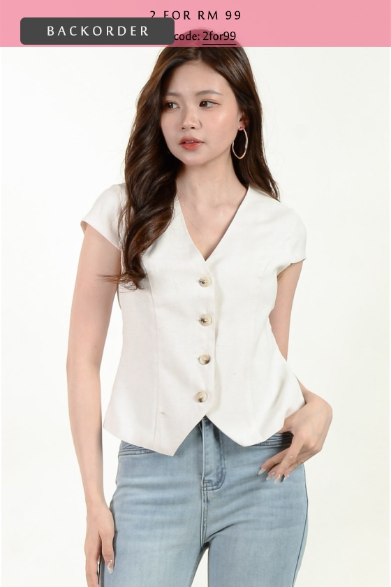 [BackOrder ETA 15 Oct] Luna Button Vest