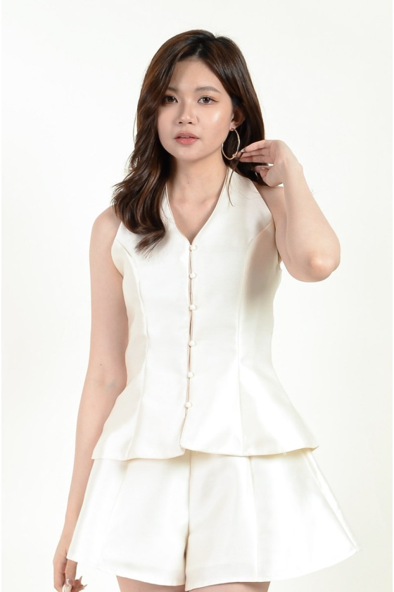 Justice Cut In Top - Cream