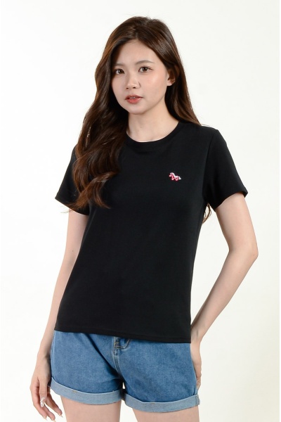 Jaden Horse Printed Tee - Black