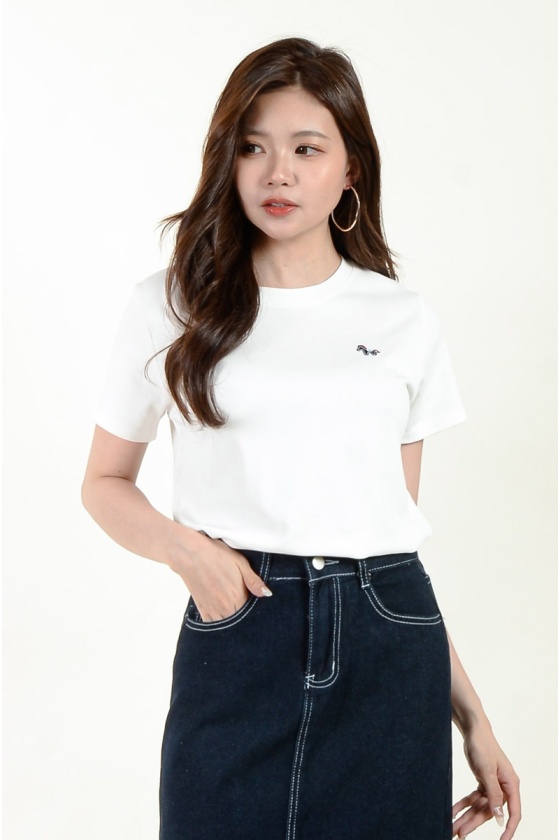 Jaden Horse Printed Tee - White