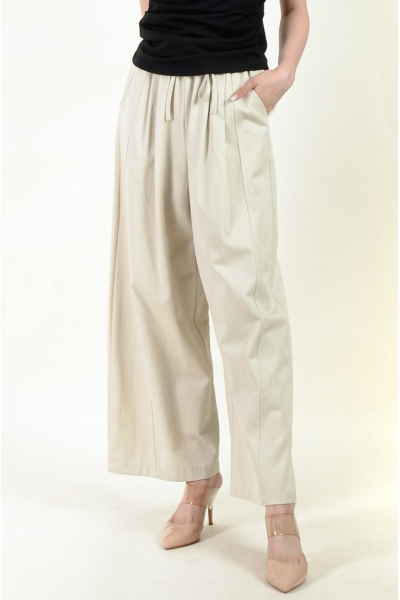 Maeve Wide Leg Pants - Khaki