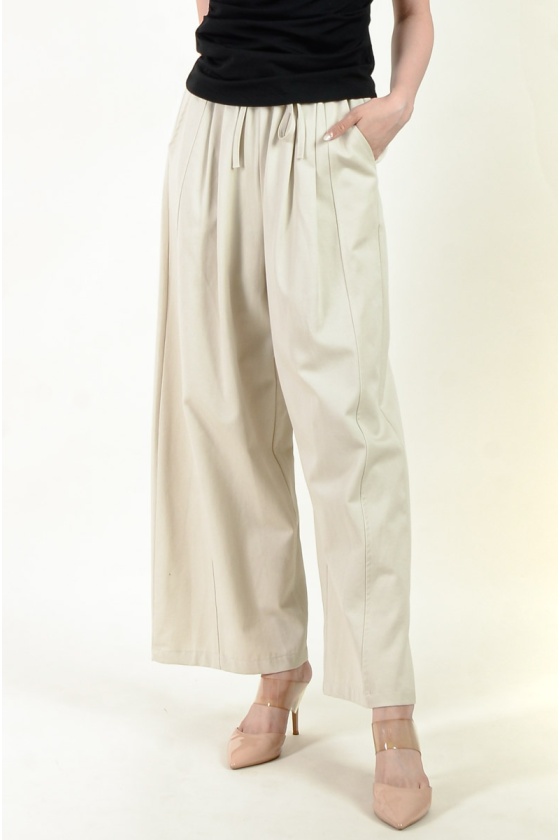 Maeve Wide Leg Pants - Khaki