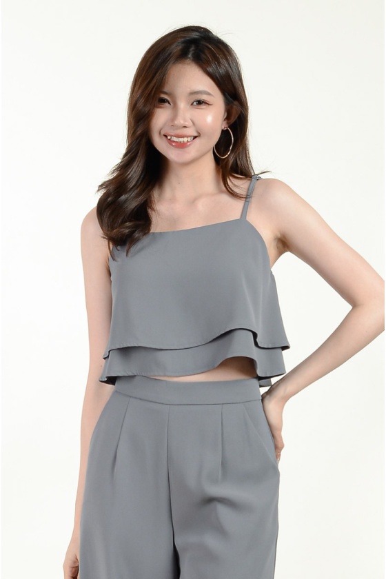Reuben Layered Top - Grey