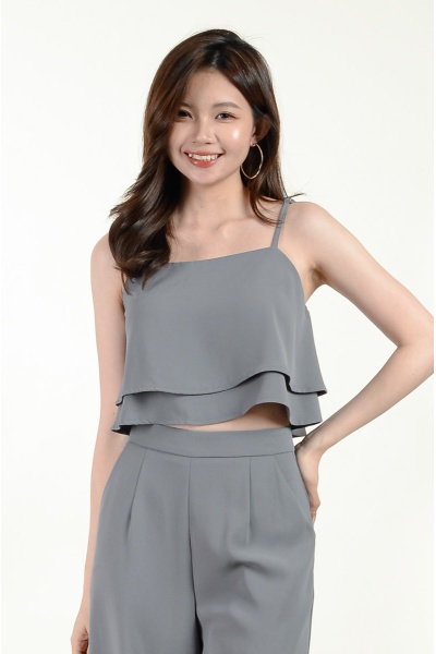 Reuben Layered Top - Grey