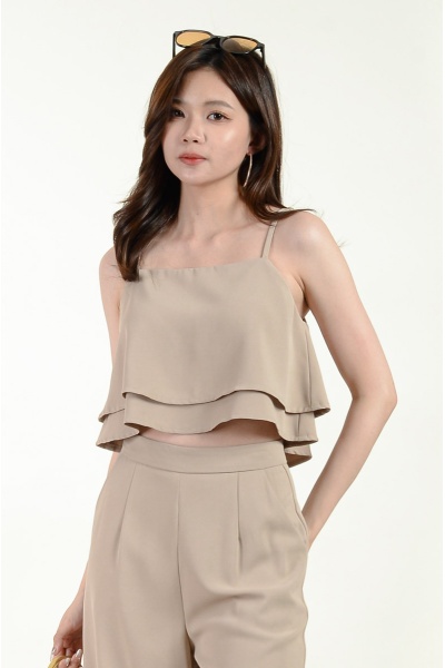 Reuben Layered Top - Khaki