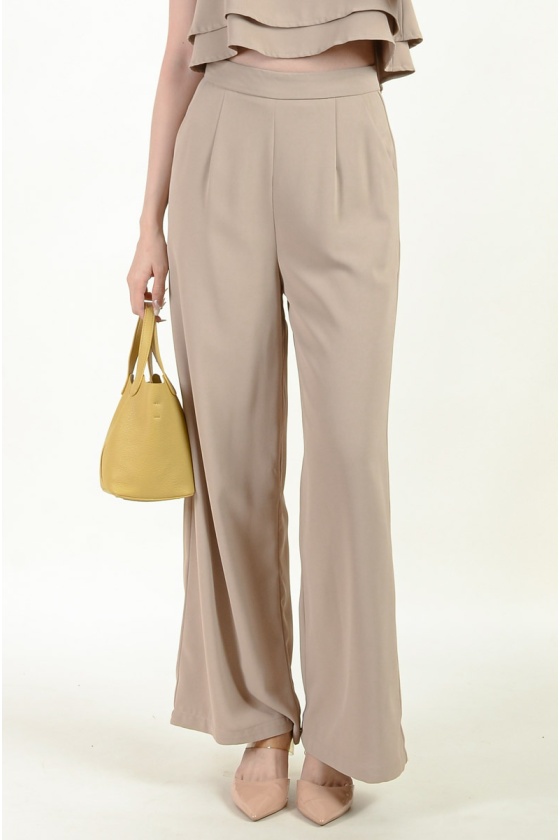 Reyen Straight Pants - Khaki