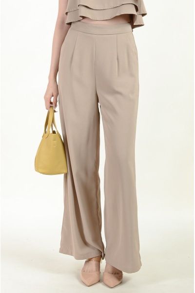 Reyen Straight Pants - Khaki