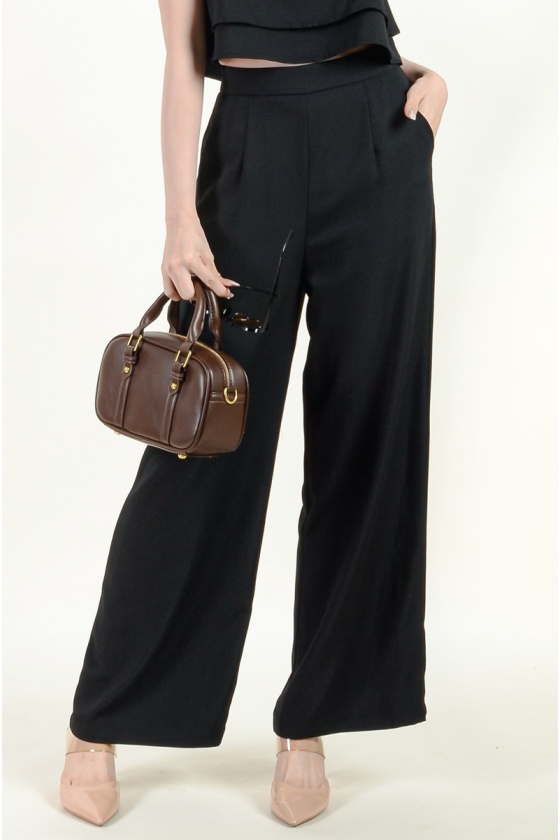 Reyen Straight Pants - Black
