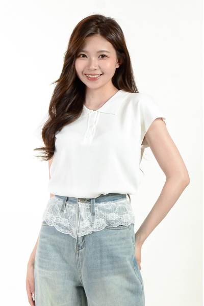 Johanna Polo Tee - White