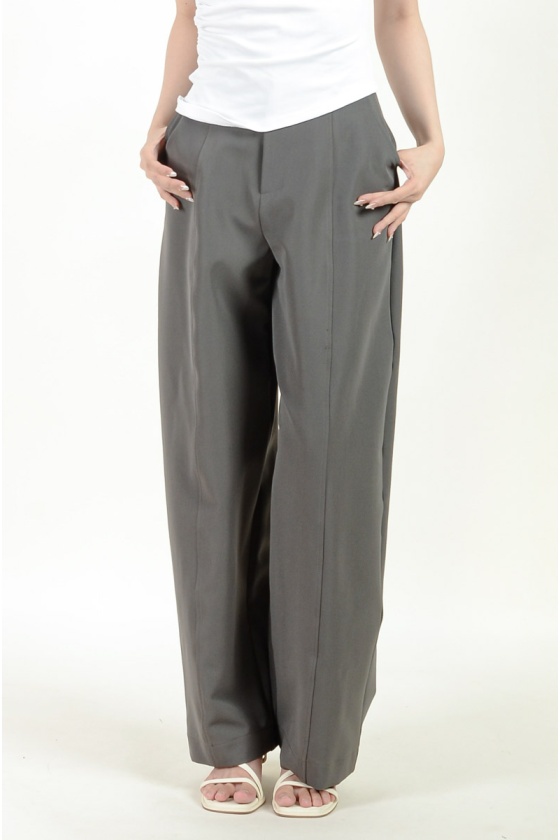 Macey Barrel Pants - Grey
