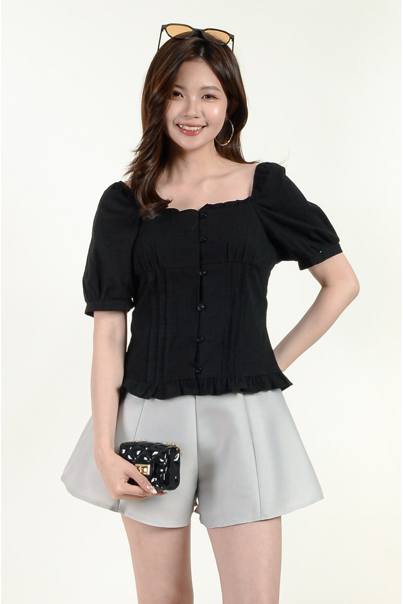 Julianne Square Neck Ruffle Top