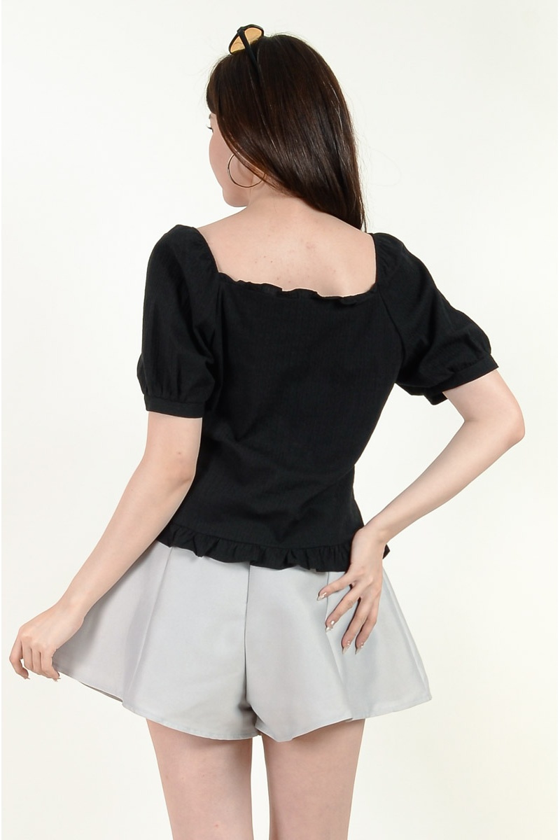 Julianne Square Neck Ruffle Top