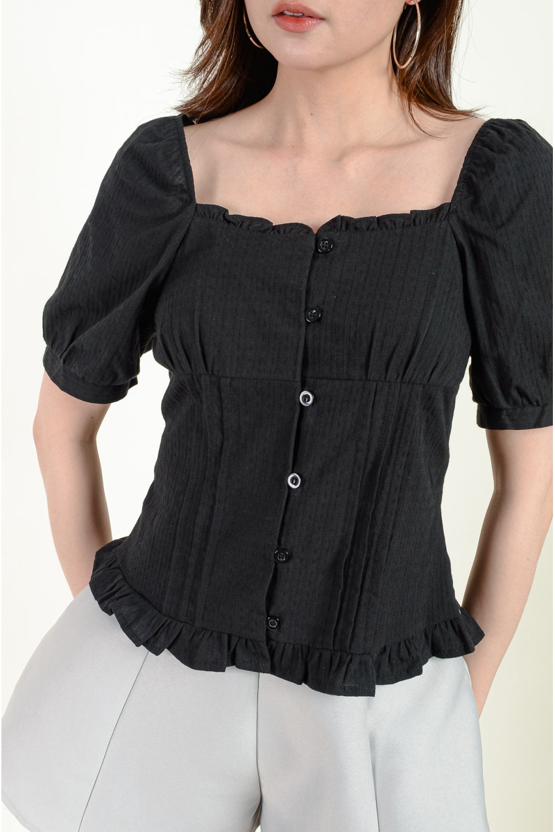 Julianne Square Neck Ruffle Top